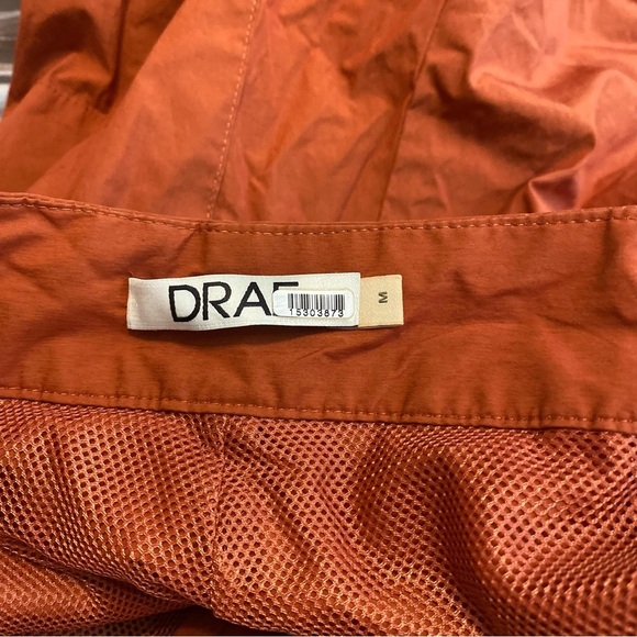 Drae Pleated High Waisted Cinch Ankle Baggy Nylon Cargo Pants Rust Orange Sz M - Picture 9 of 12